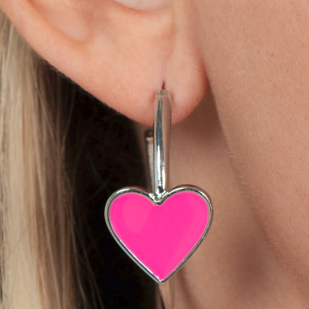 Paparazzi Jewelry Accessories - Kiss Up - Pink Earrings - Vintage